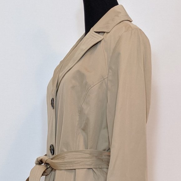 NWOT Ellen Tracy Tan Trench Coat - Picture 4 of 7